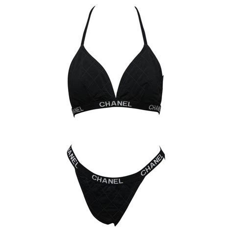 chanel bikini black|chanel bathing suits.